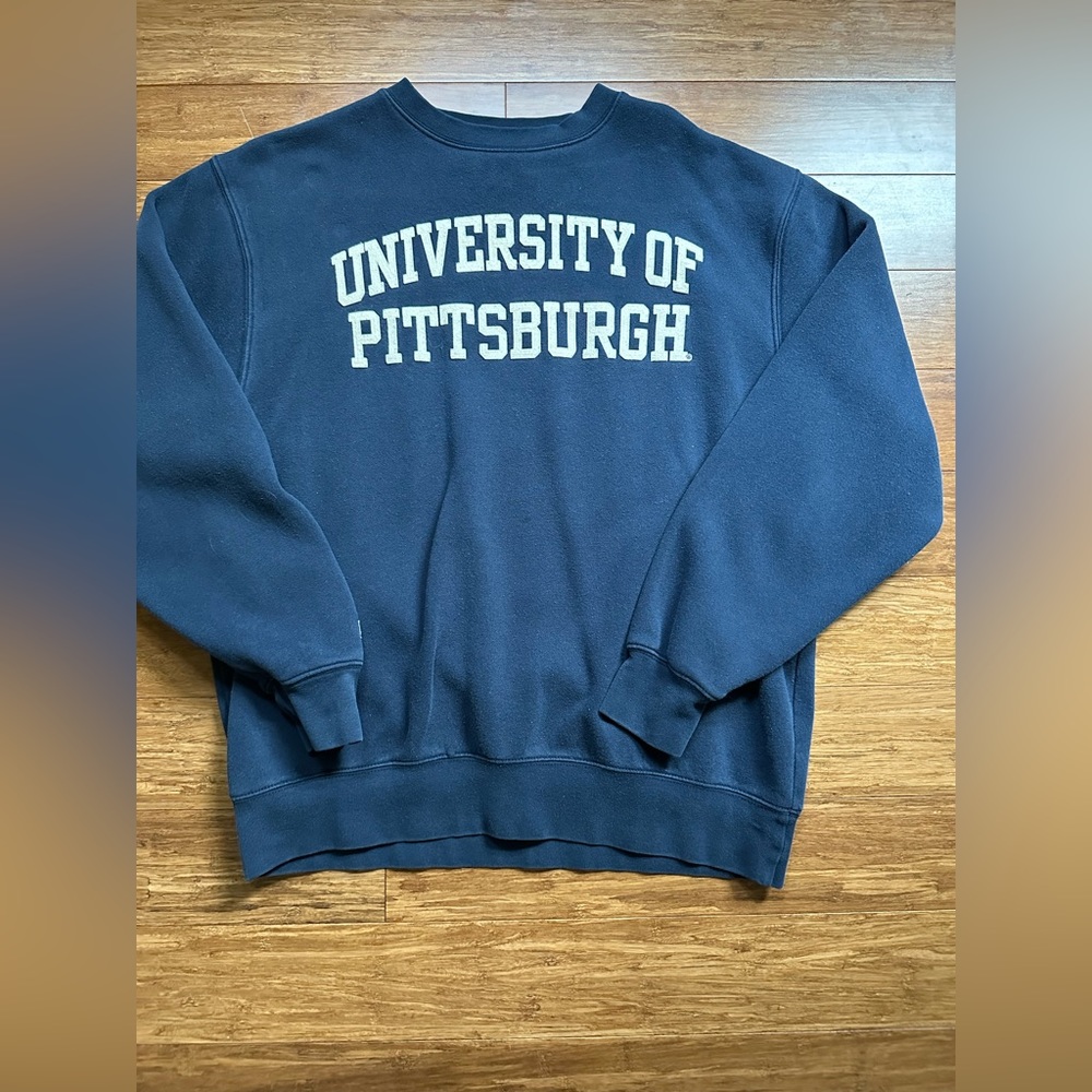 Jansport Pittsburgh Panthers Appliqué Crewneck Men's L Navy